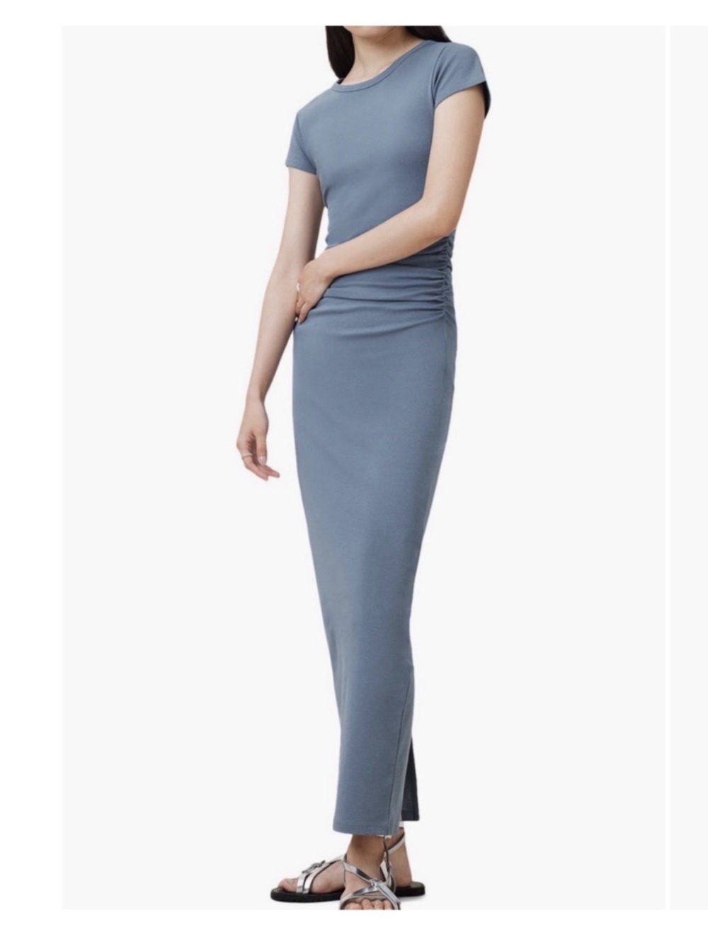 AllSaints Katarina Ruched Maxi Dress Size 4 NWT